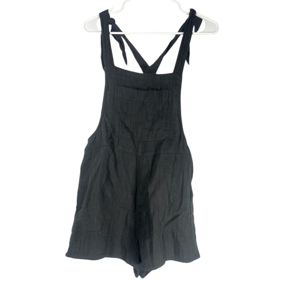 Aerie Tie Gauze Shortall Romper Medium - Picture 2 of 6